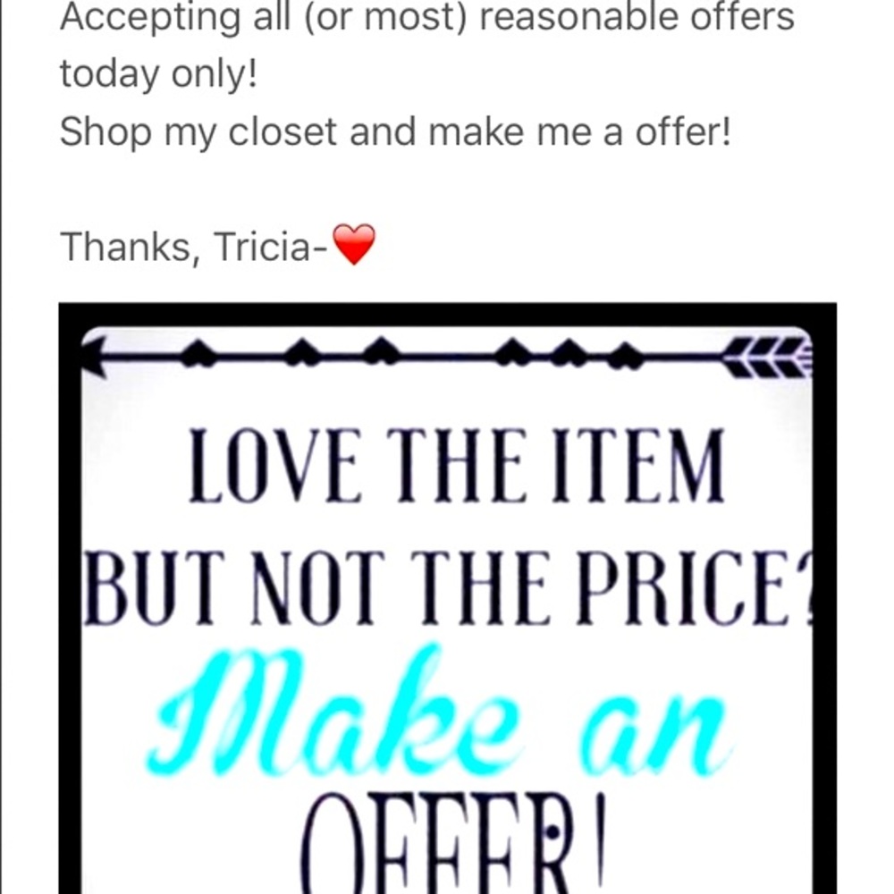 Taking all (reasonable) offers!❤️‍🔥